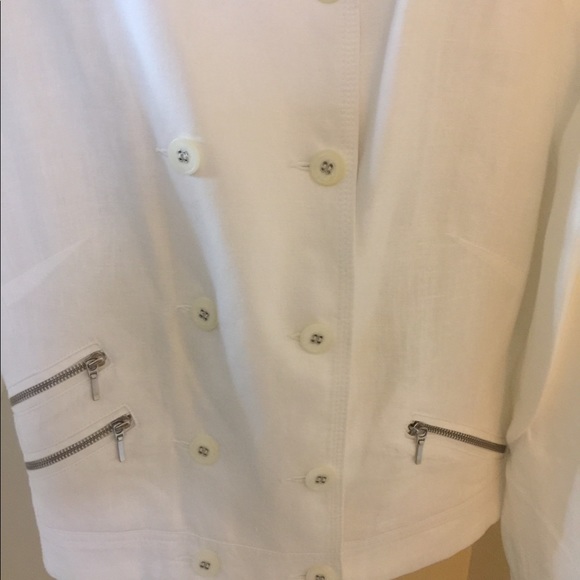 HOST PICK 🎉🎊INC, Linen White Bomber Jacket!❌❌SOLD - Picture 3 of 10